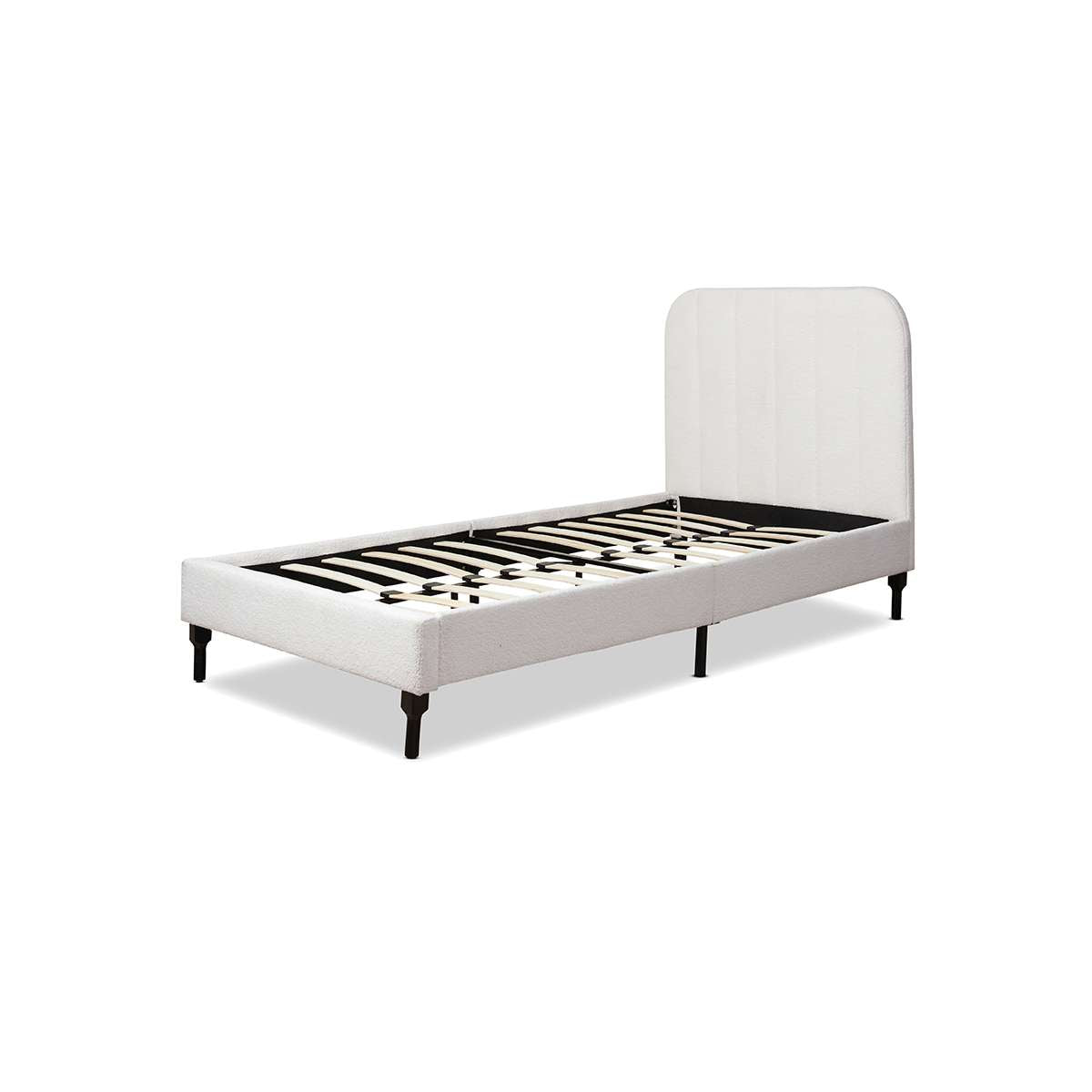 Belinda Boucle Teddy Single Bed - Ivory