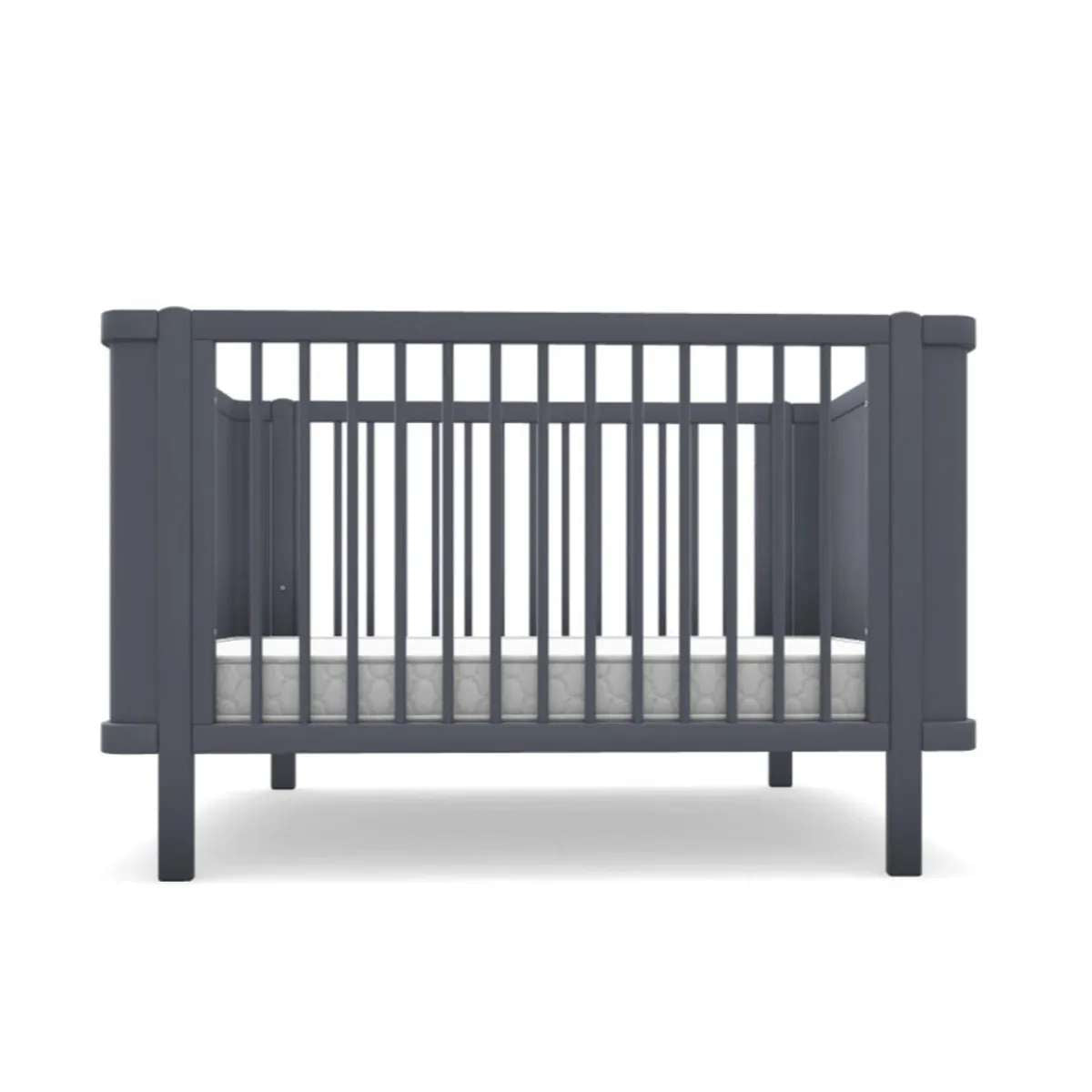 Orlando Contemporary Cot - Charcoal | Nursery Furniture