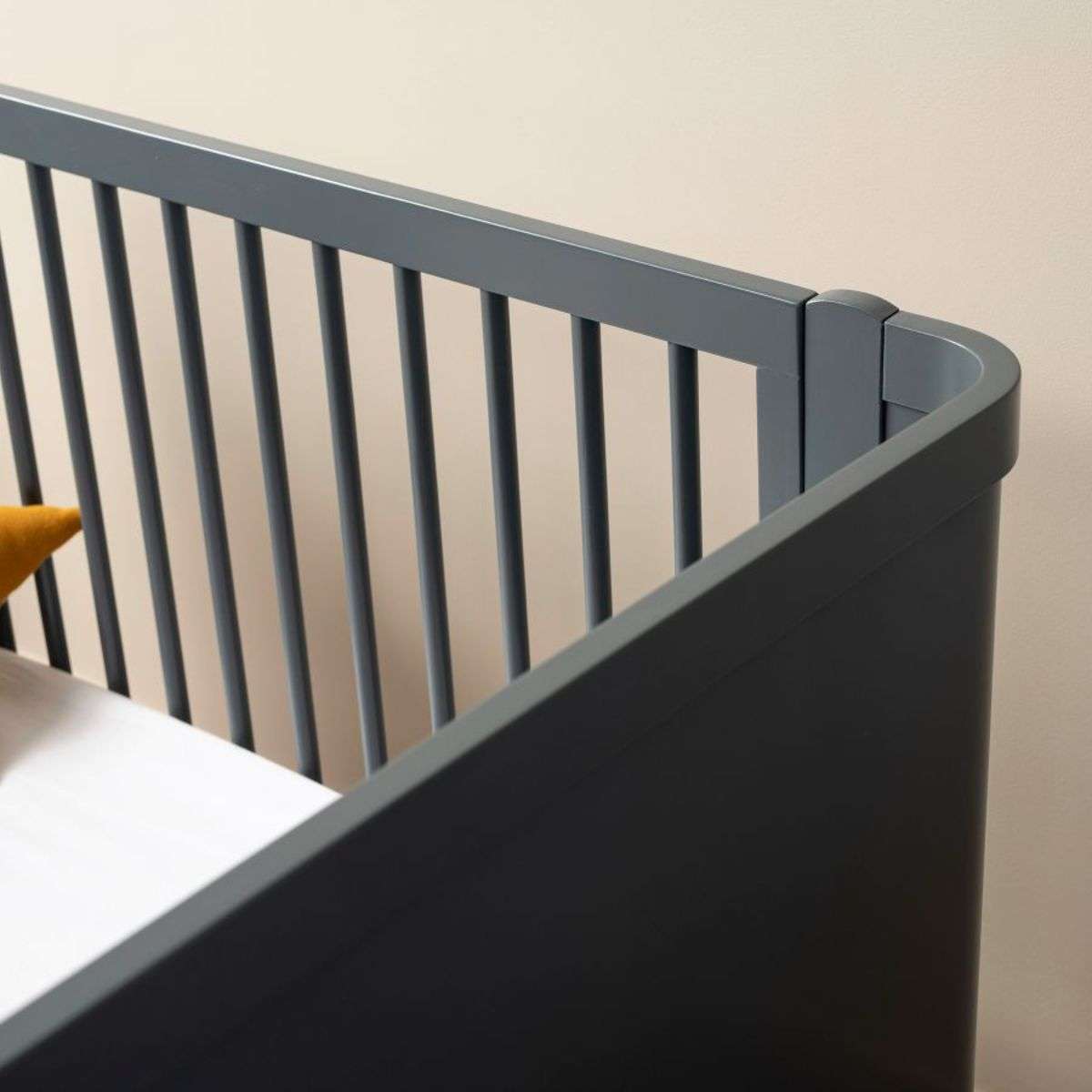 Orlando Contemporary Cot - Charcoal | Nursery Furniture