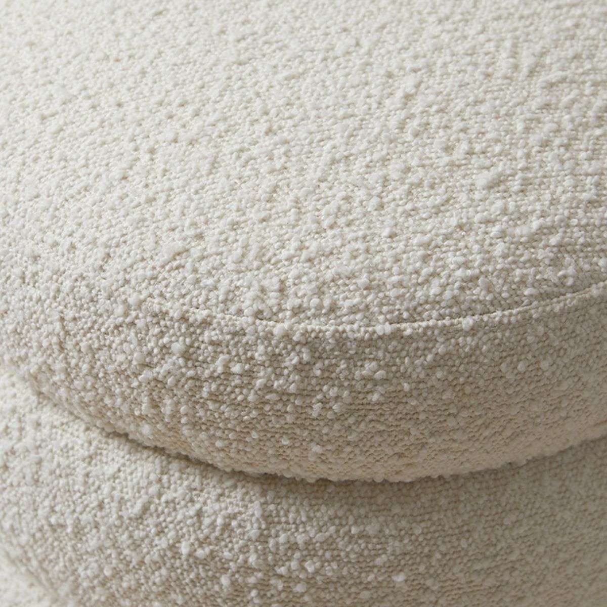 Boucle Sculptural Ottoman - Small - Cream