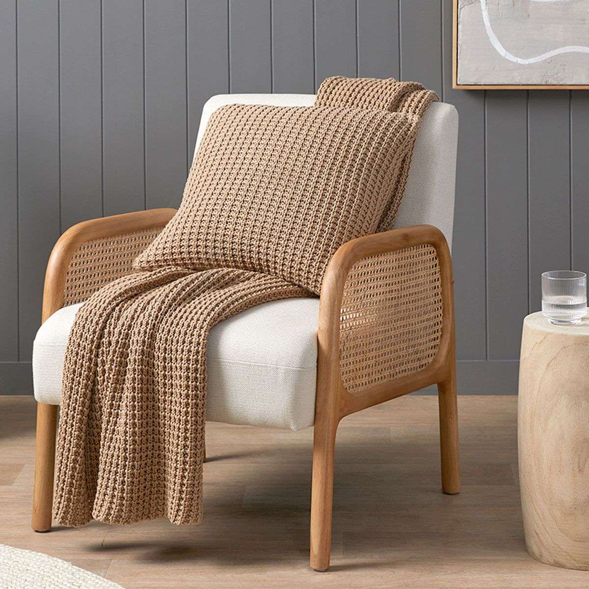 Brennan Knit Cushion Cover - Latte | Decor | Mocka NZ