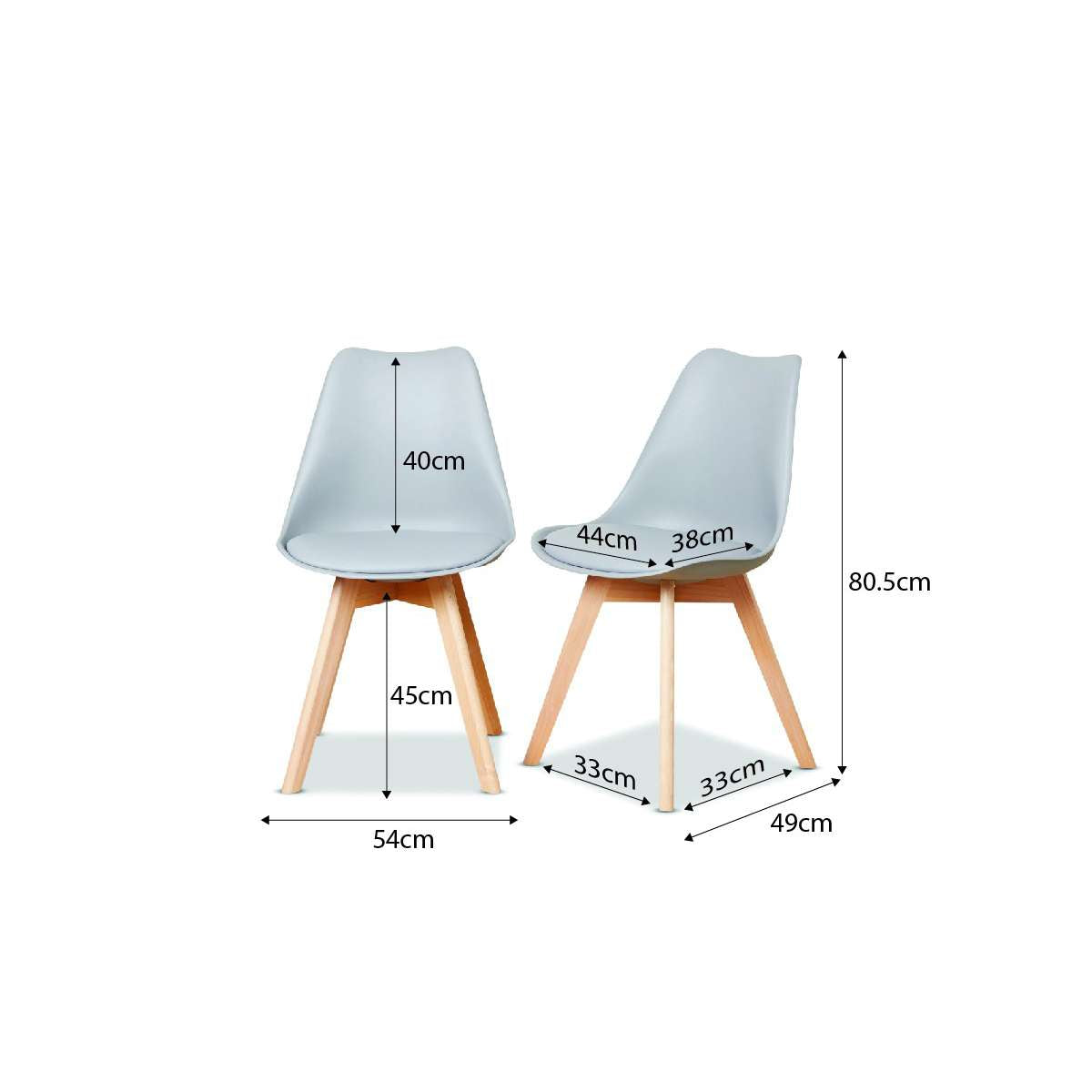 Contemporary Dining Chairs - Grey Set of Four Bundle