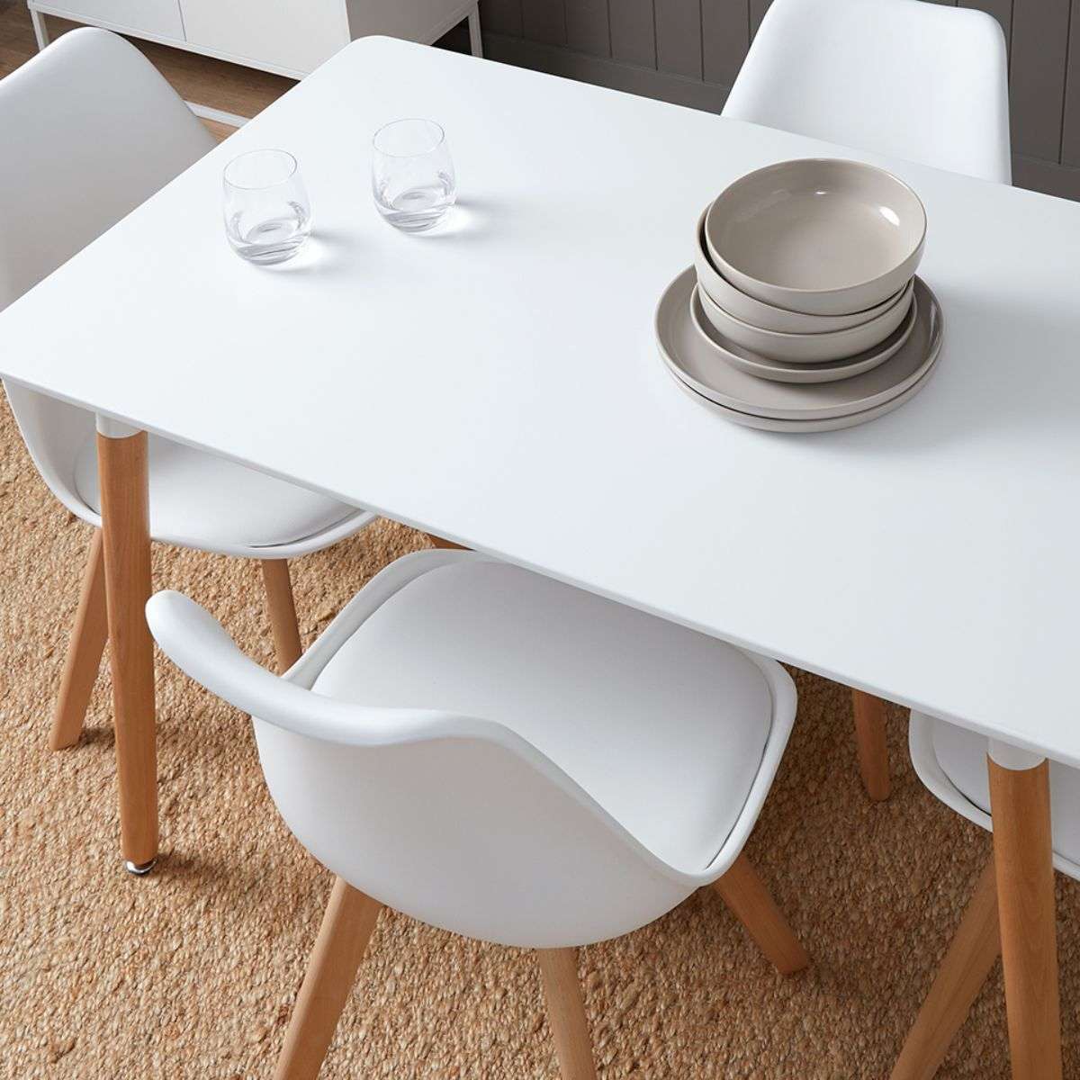 Contemporary Four Seater Dining Set| Mocka NZ