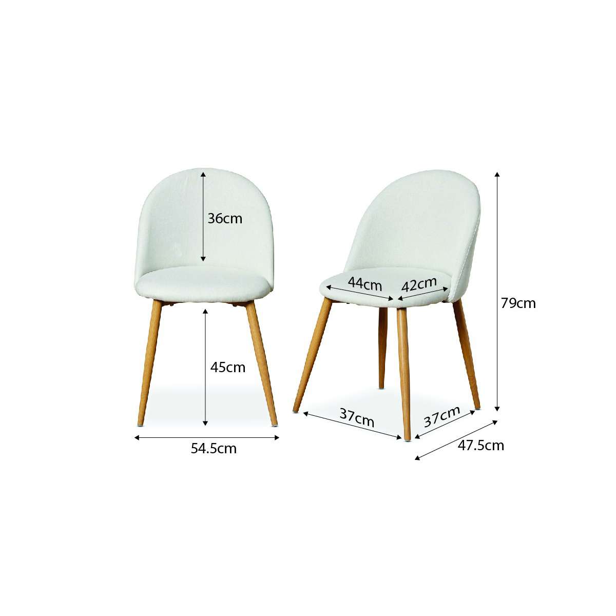 Kalley Natural Four Seater Dining Set