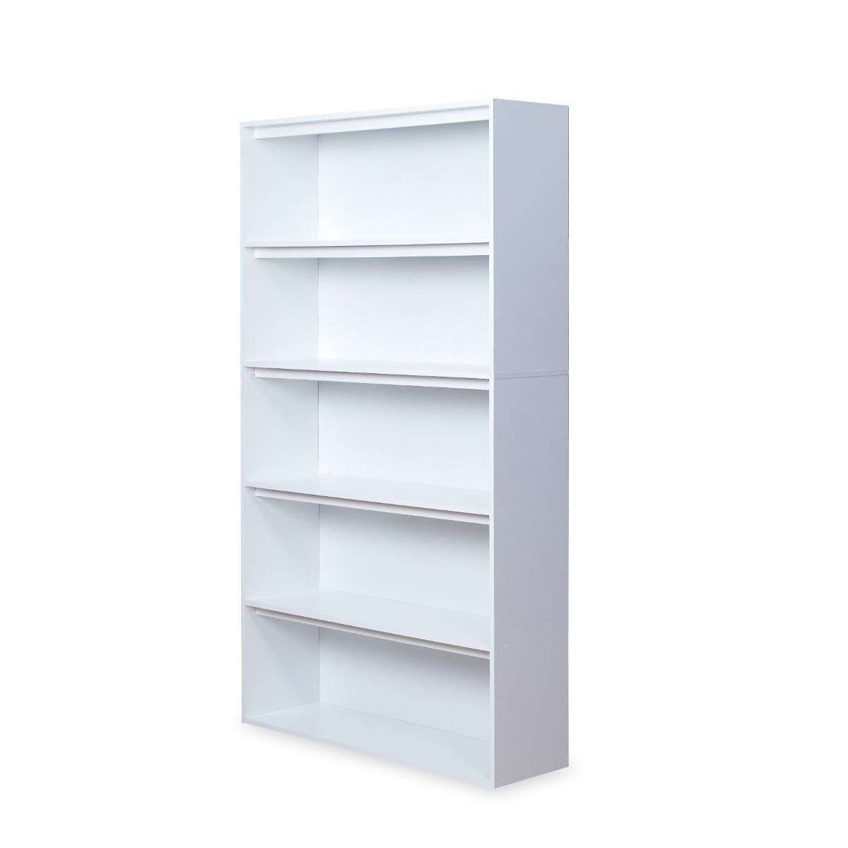 Five Shelf Bookcase - White