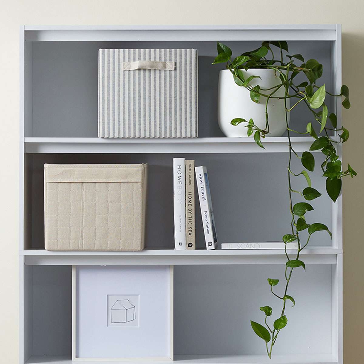 Five Shelf Bookcase - White