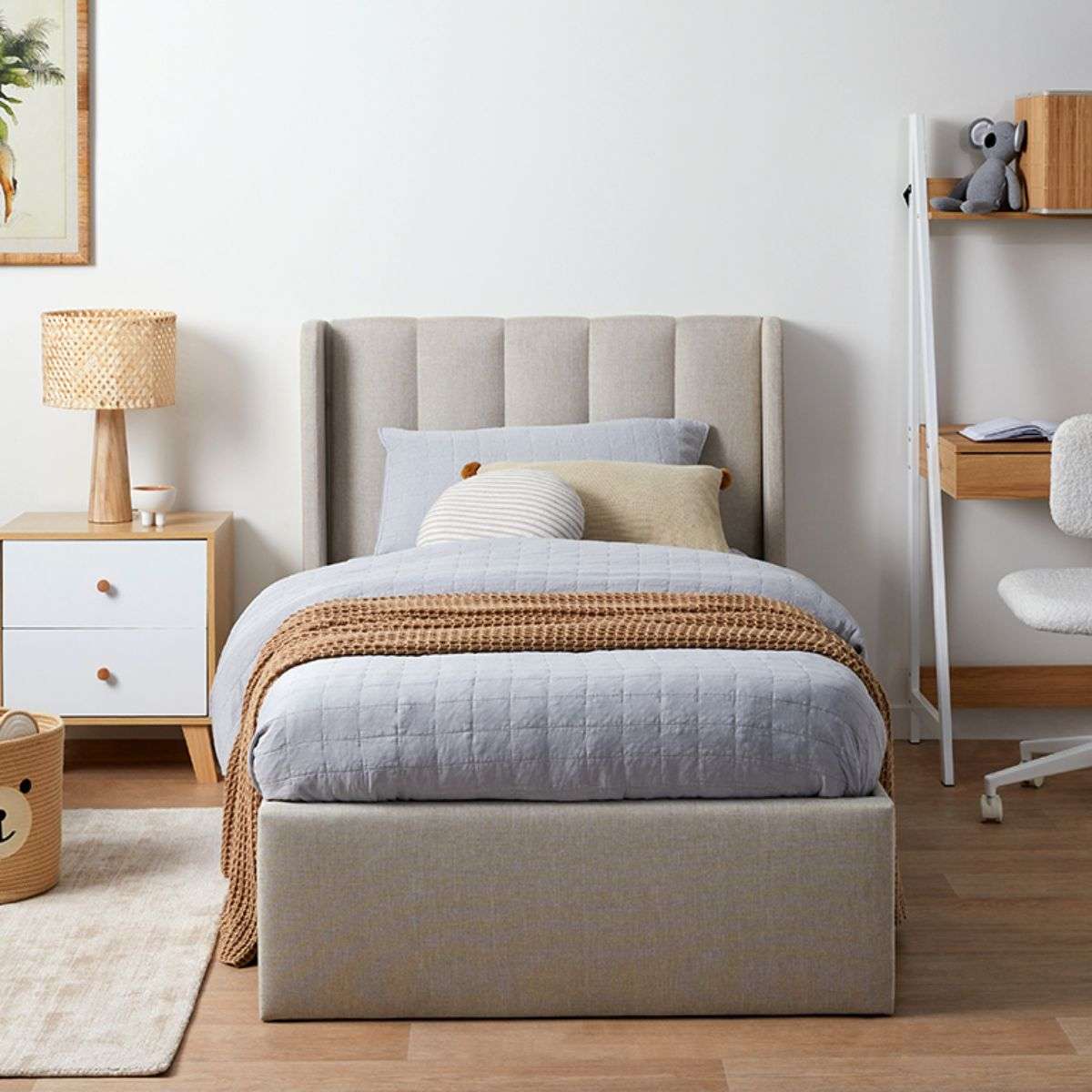 Quinn Double Bed - Natural