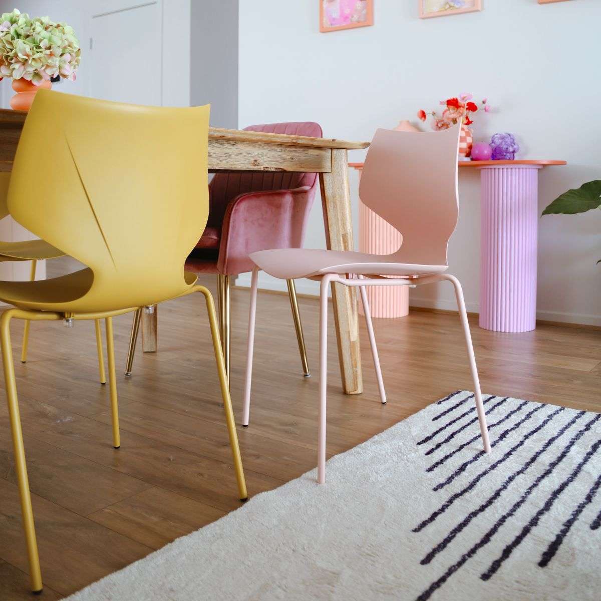 Pia Dining Chair - Set of 2 - Blush