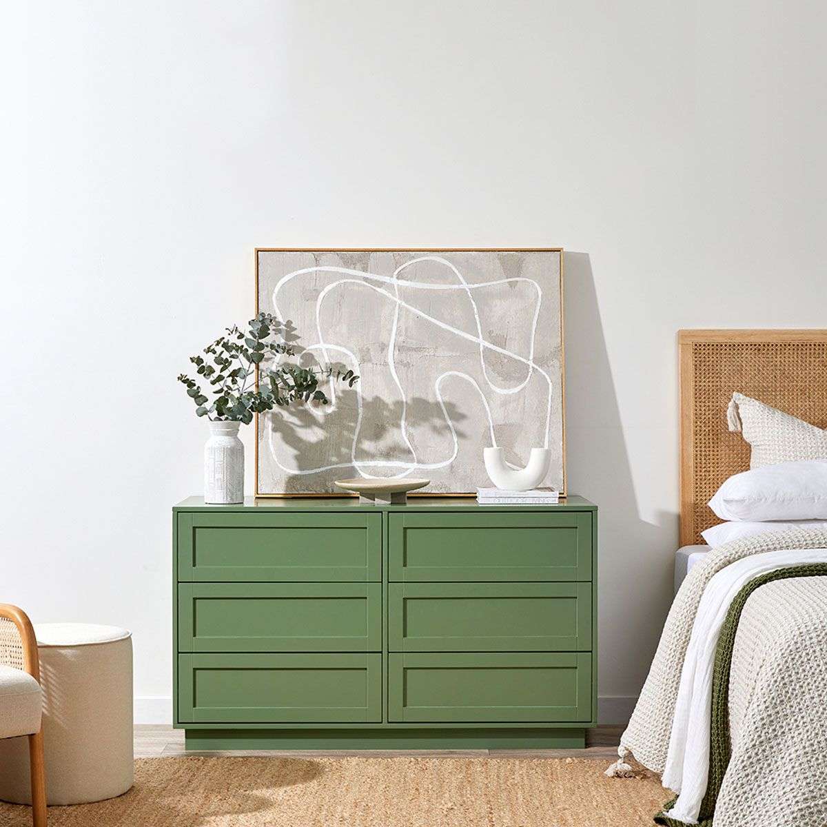 Eros Six Drawer - Sage Green Bundle
