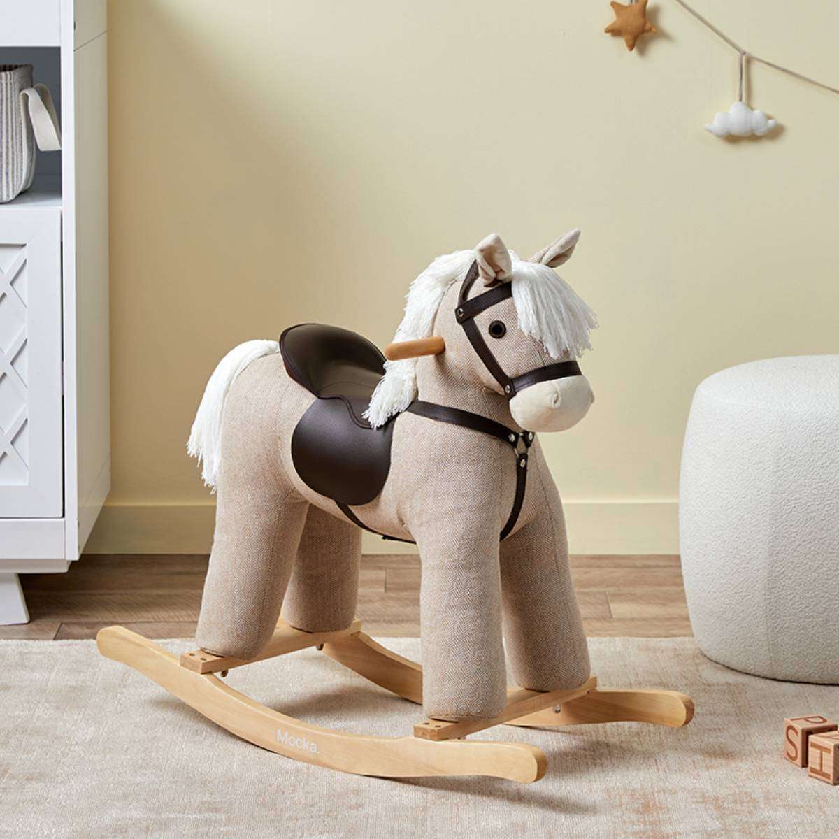 Kids Rocking Horse - Beige | Kids Toys | Mocka NZ