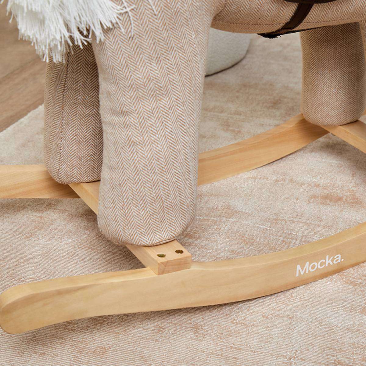 Kids Rocking Horse - Beige | Kids Toys | Mocka NZ