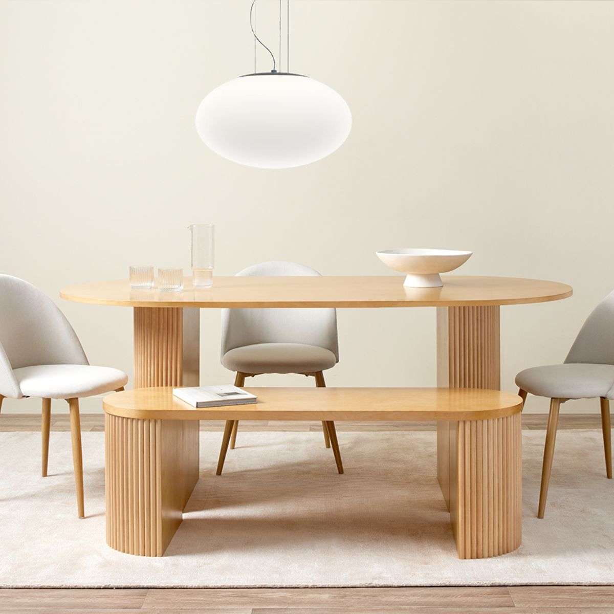 Eve Birch Avila Natural Six Seater Dining Set