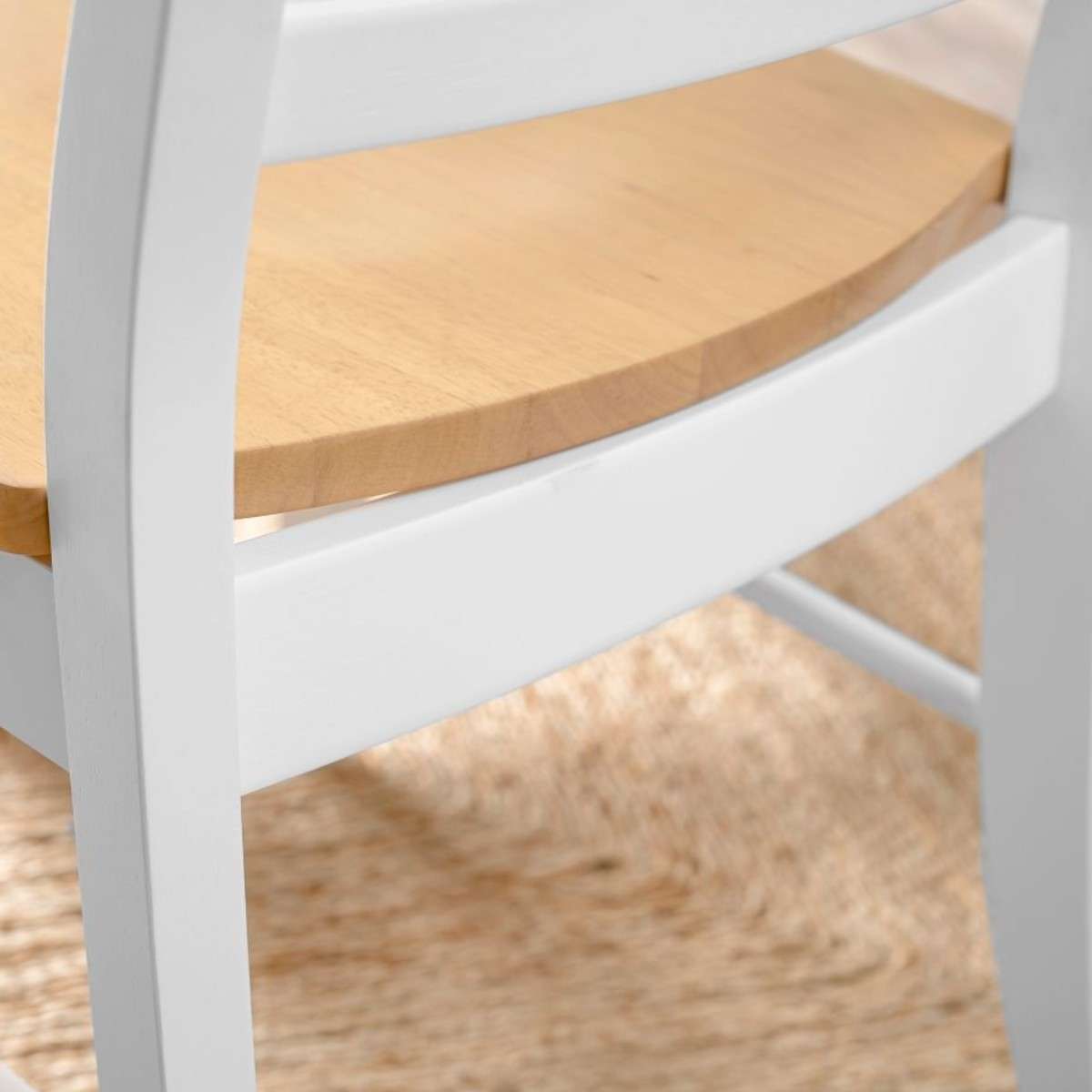 Hamptons Dining Chair - Set of 2 - White/Natural