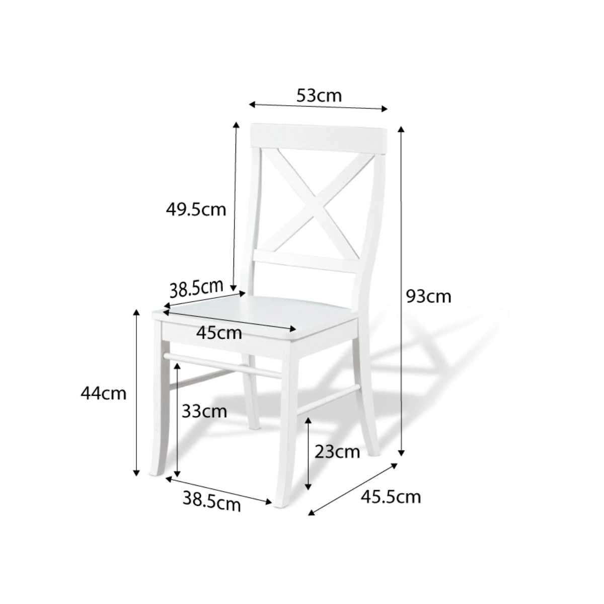 Hamptons Dining Chair - Set of 2 - White