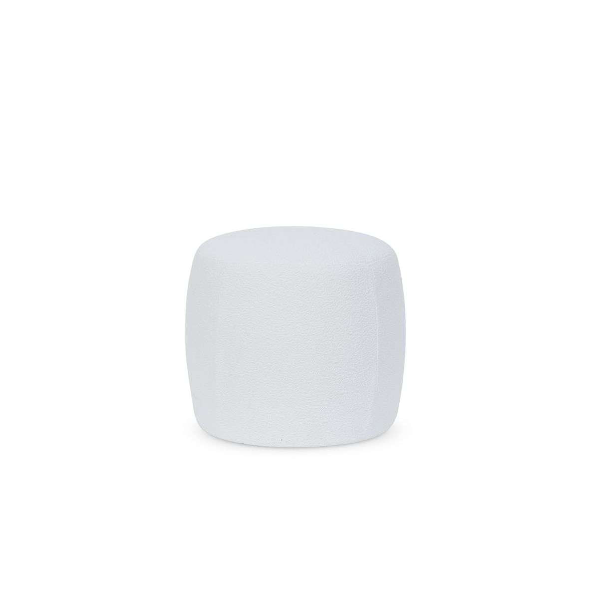Smooth Boucle Ottoman Small - Cream | Home Furniture