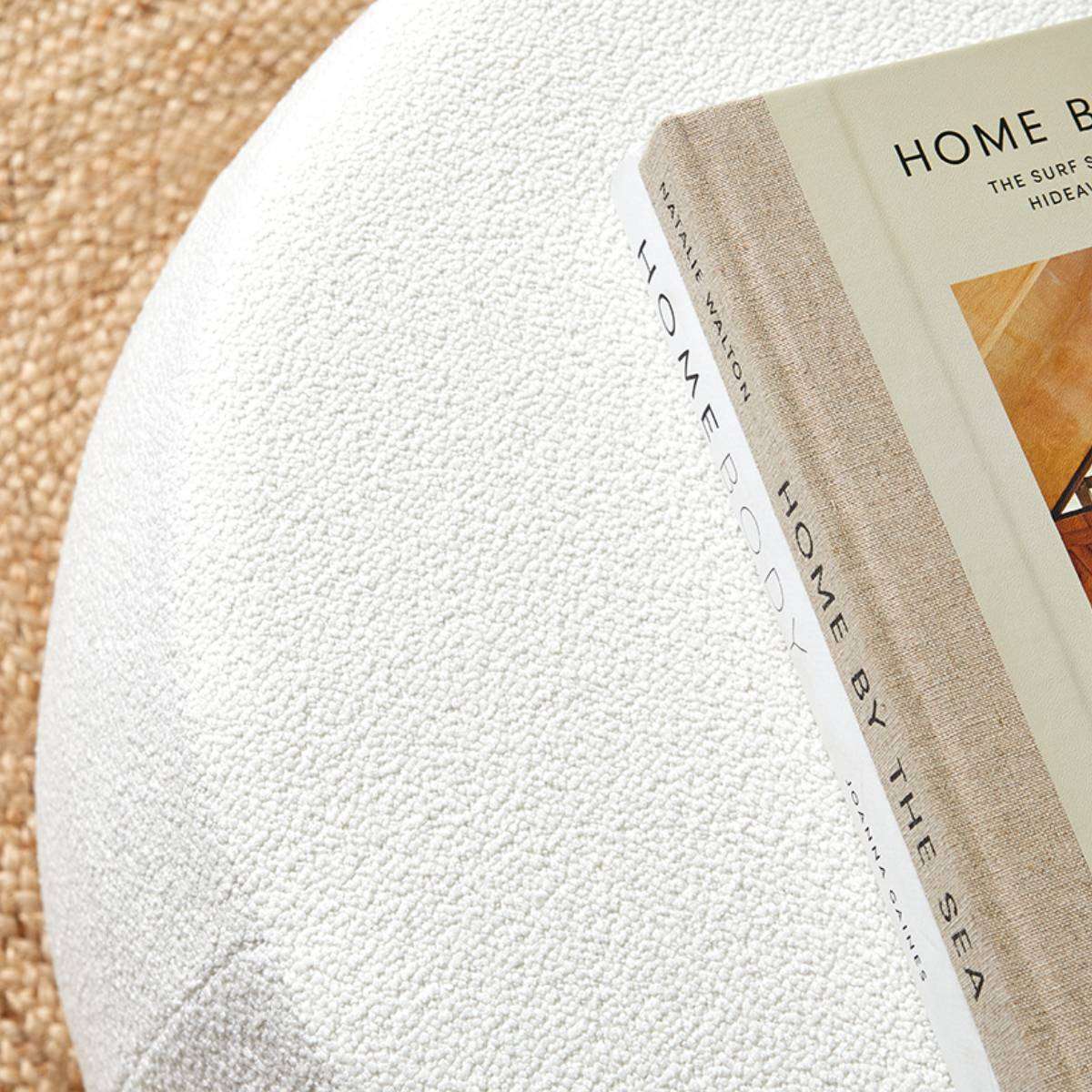Smooth Boucle Ottoman Large Cream | Home Furniture | Mocka NZ