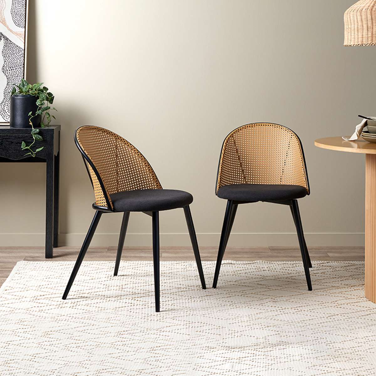 Eve Birch Avila Black Six Seater Dining Set