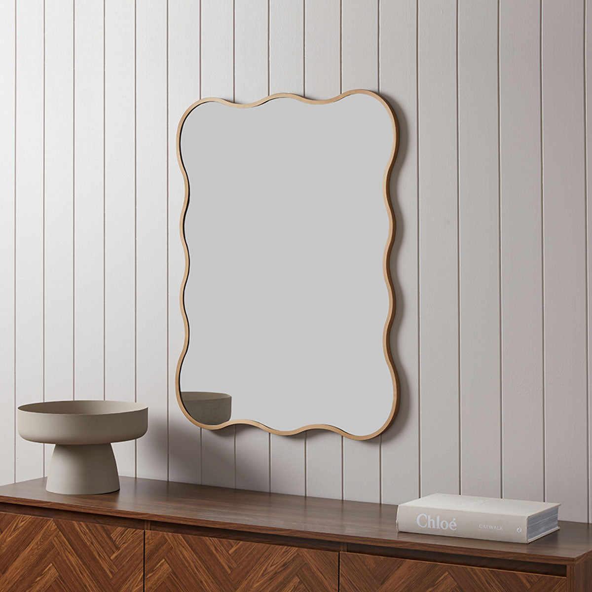 Wavey Mirror - Gold