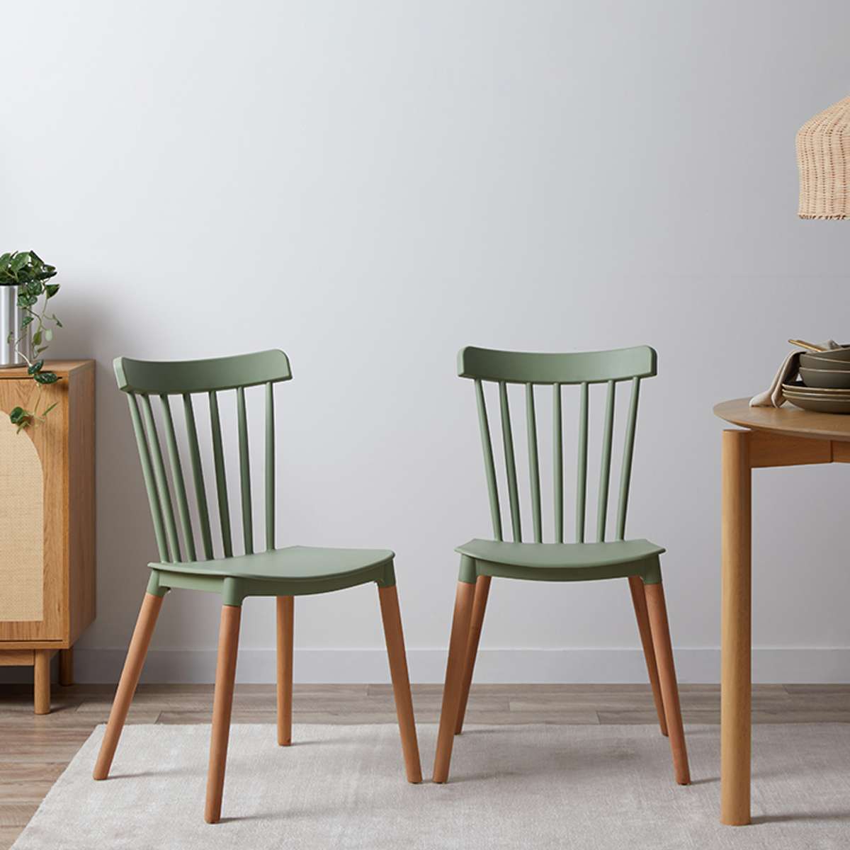 Frida Dining Chair - Sage Green Set of Four Bundle