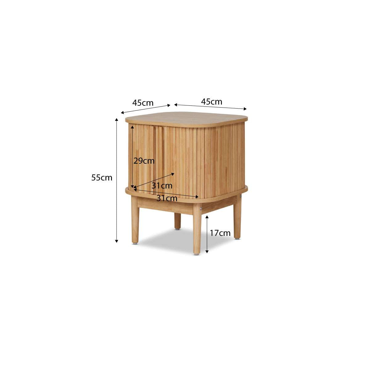 Maeve Bedside Table - Natural