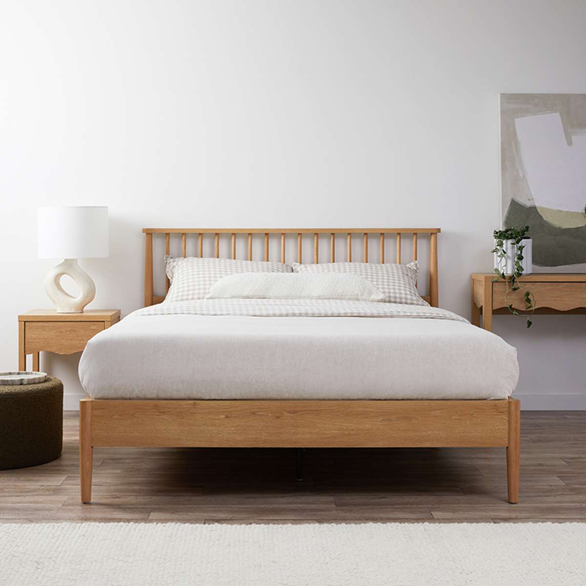 Napier Natural + Eros Green Three Piece Bedroom Set