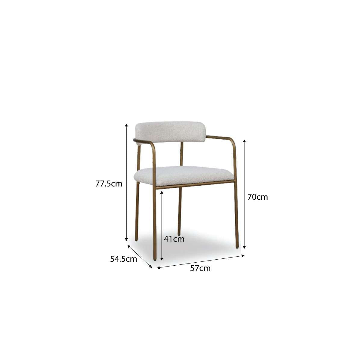 Celine Dining Chair Cream Boucle Set of 2 | Mocka NZ