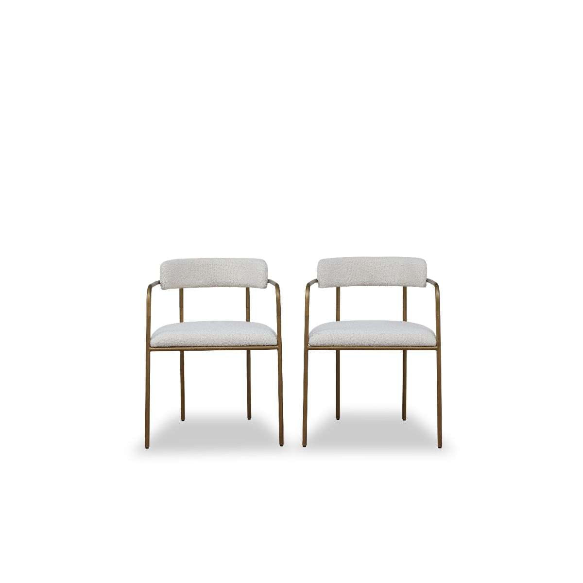 Celine Dining Chair Cream Boucle Set of 2 | Mocka NZ
