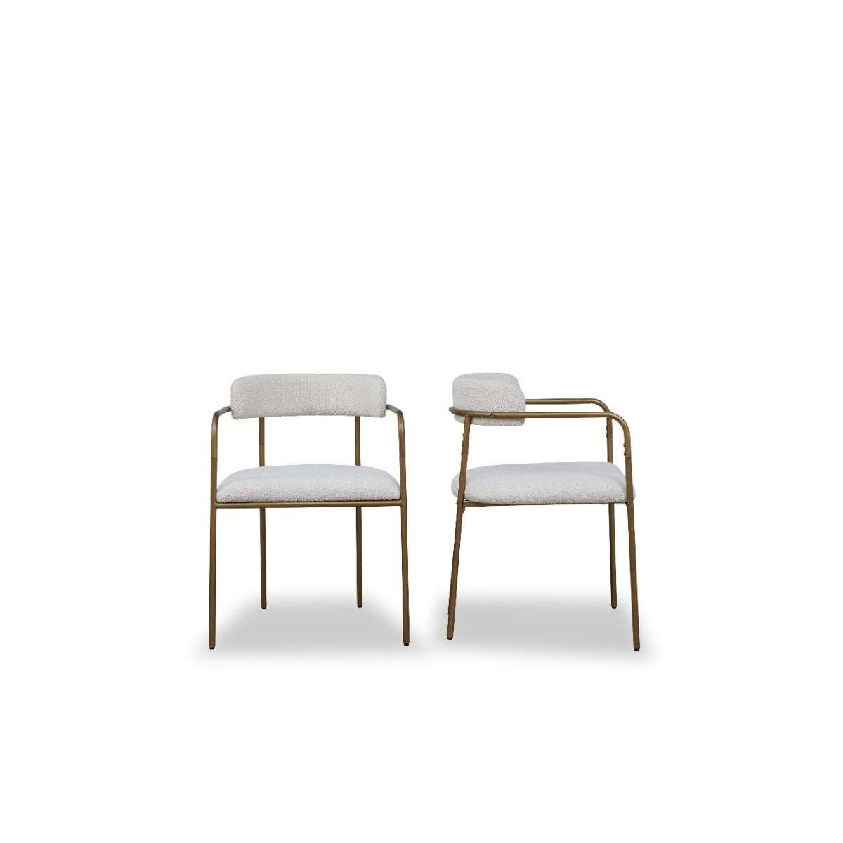 Celine Dining Chair Cream Boucle Set of 2 | Mocka NZ