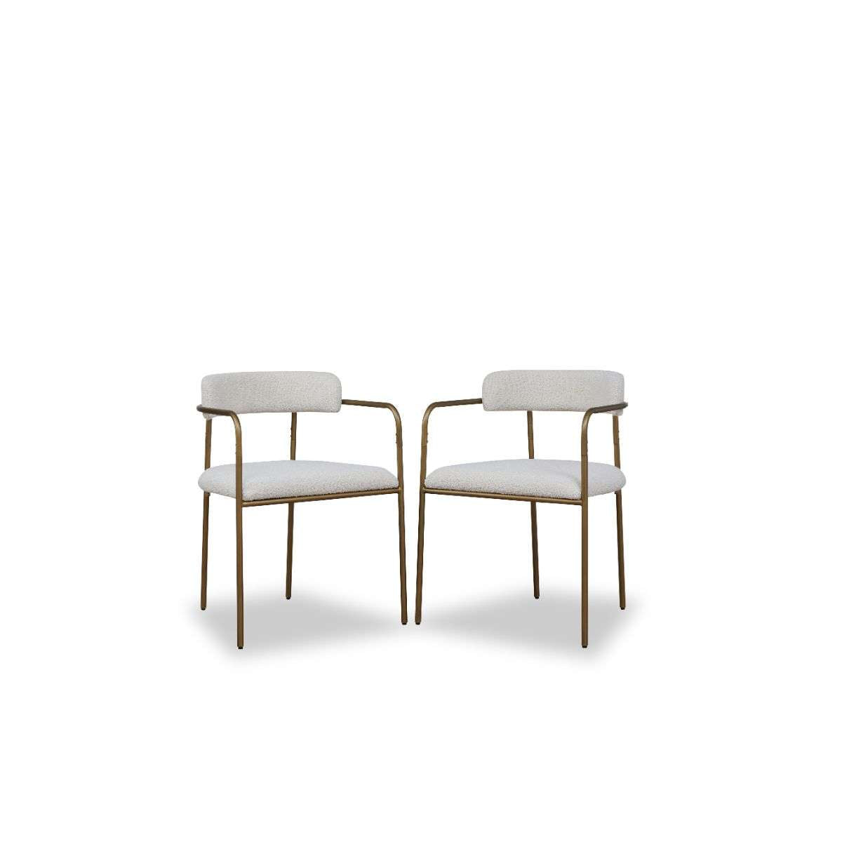 Celine Dining Chair Cream Boucle Set of 2 | Mocka NZ