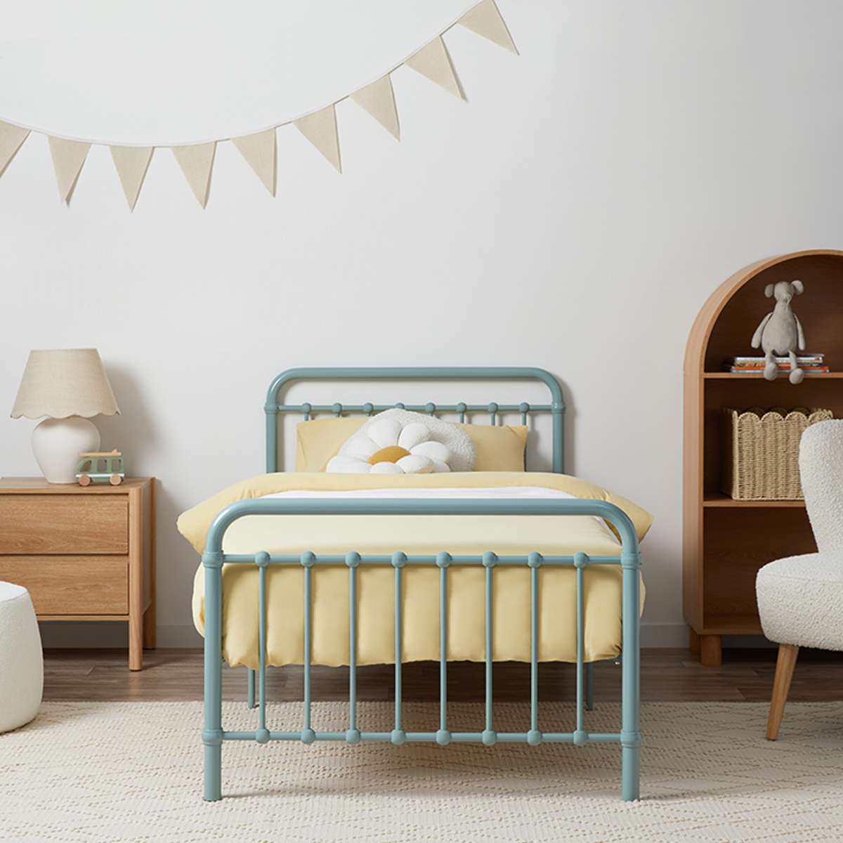 Sonata Green Single Four Piece Bedroom Set
