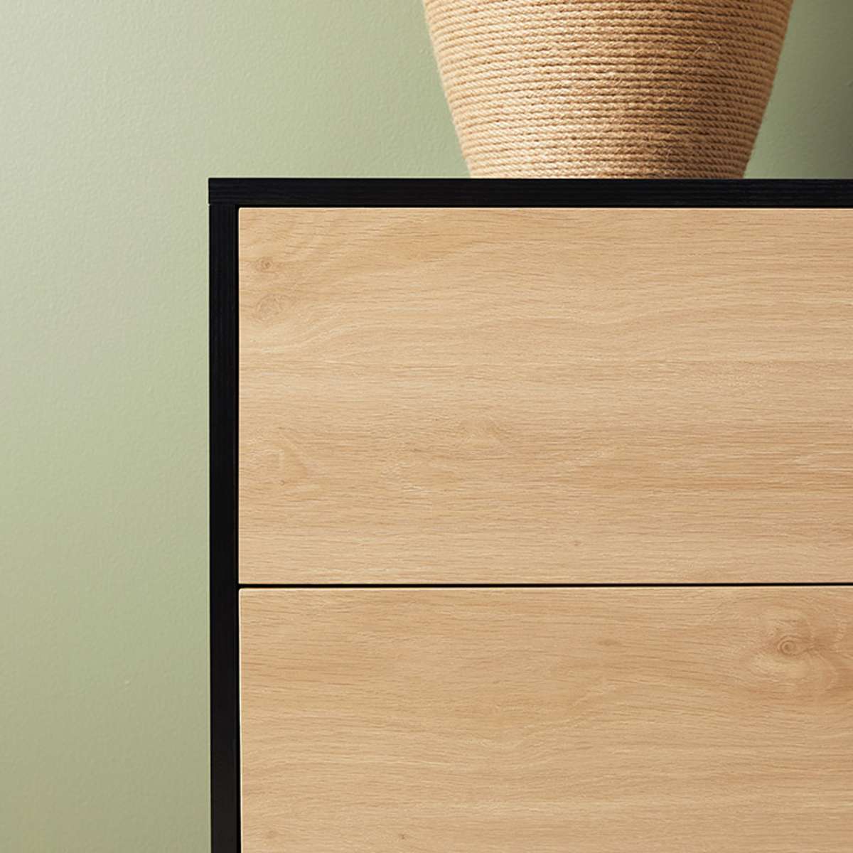 Avoca Six Drawer - Natural/Black