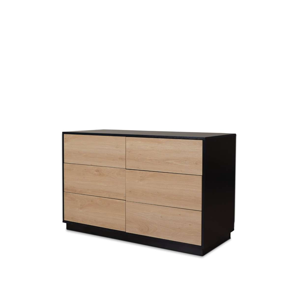 Avoca Six Drawer - Natural/Black