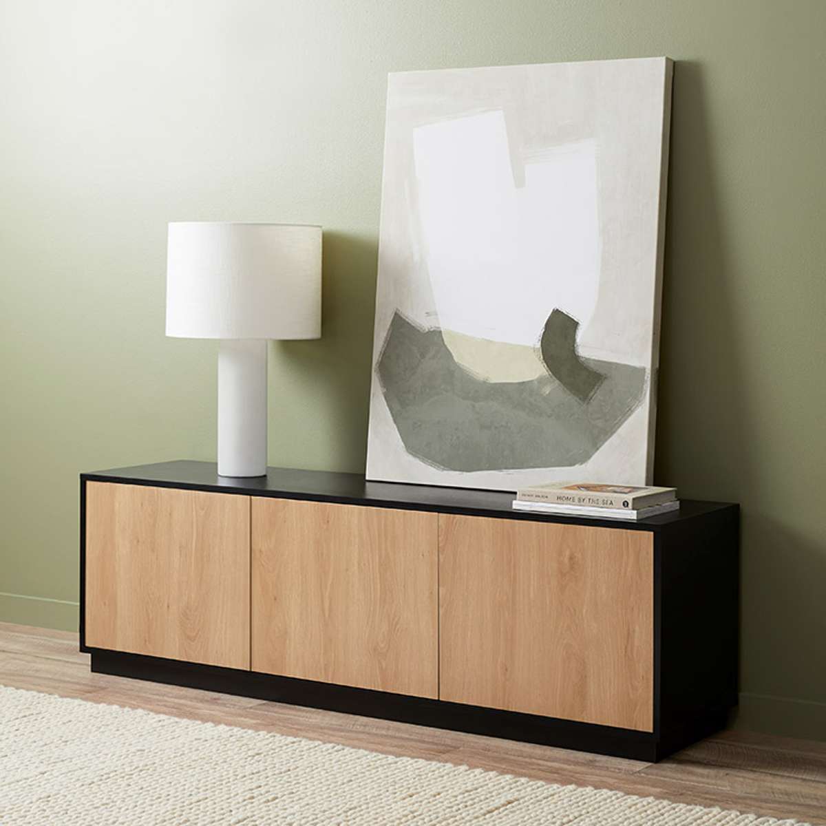 Avoca Entertainment Unit - Natural/Black