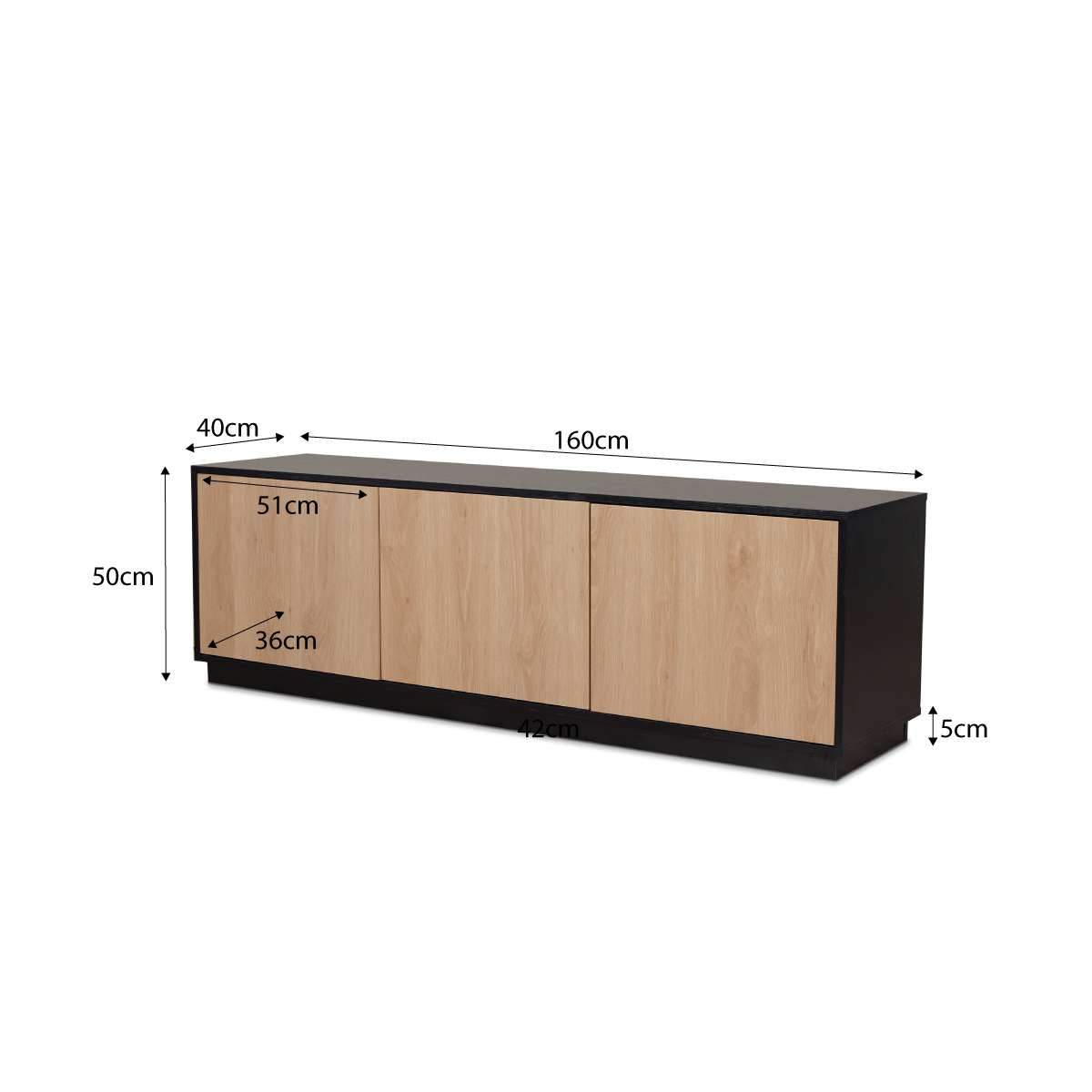 Avoca Entertainment Unit - Natural/Black
