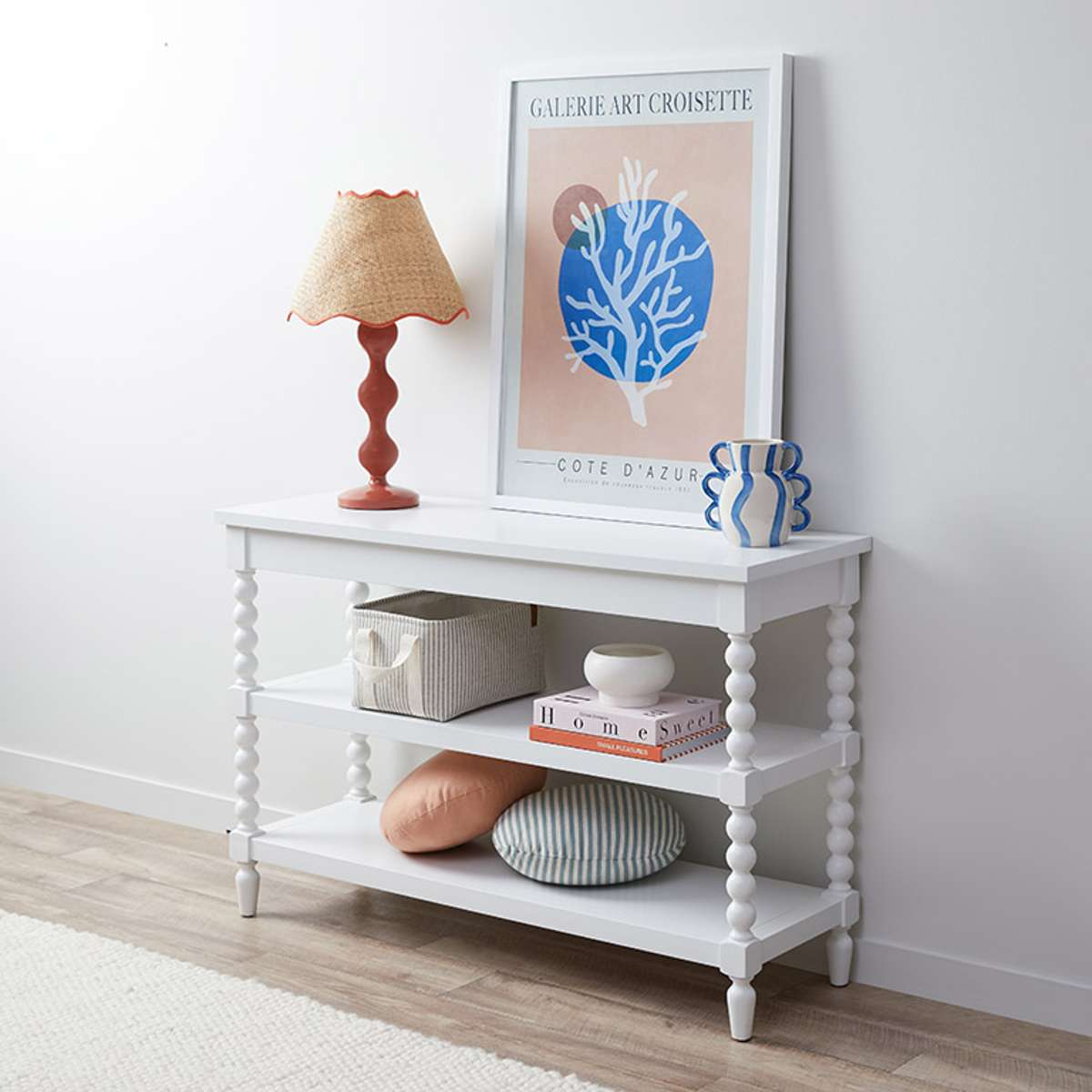 Bobbin Console Table - White
