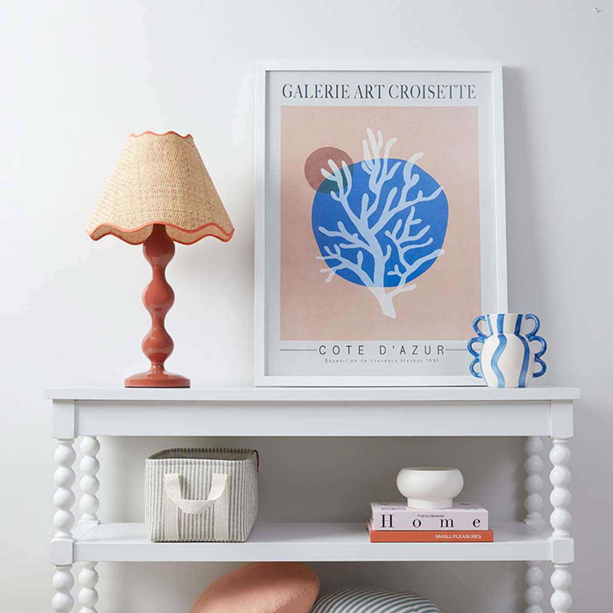 Bobbin Console Table - White