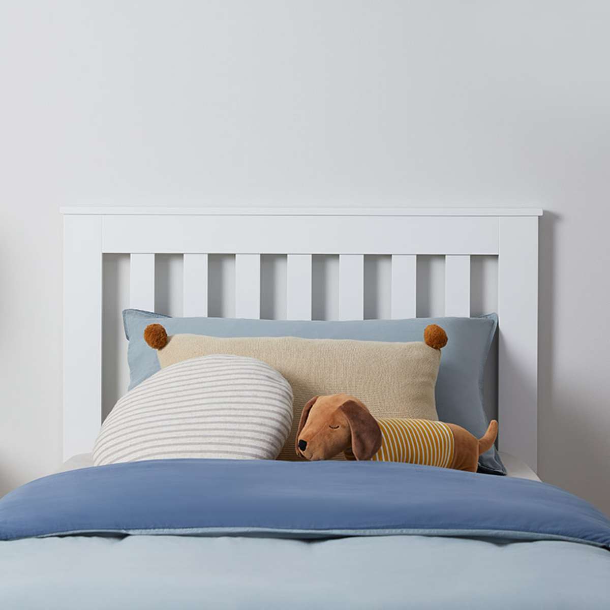 Hamptons King Single Bed - White