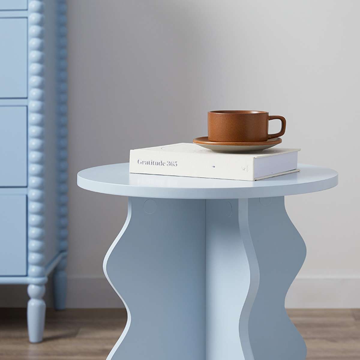 Iris Wavey Side Table - Pale Blue