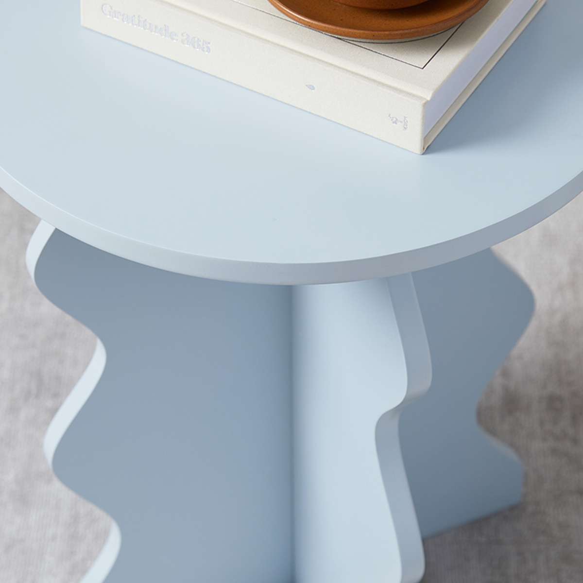 Iris Wavey Side Table - Pale Blue