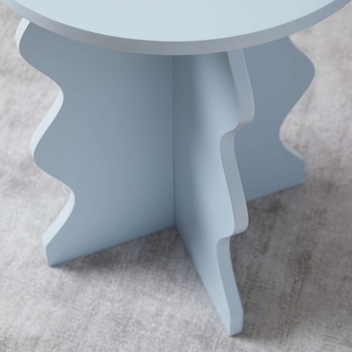 Iris Wavey Side Table - Pale Blue