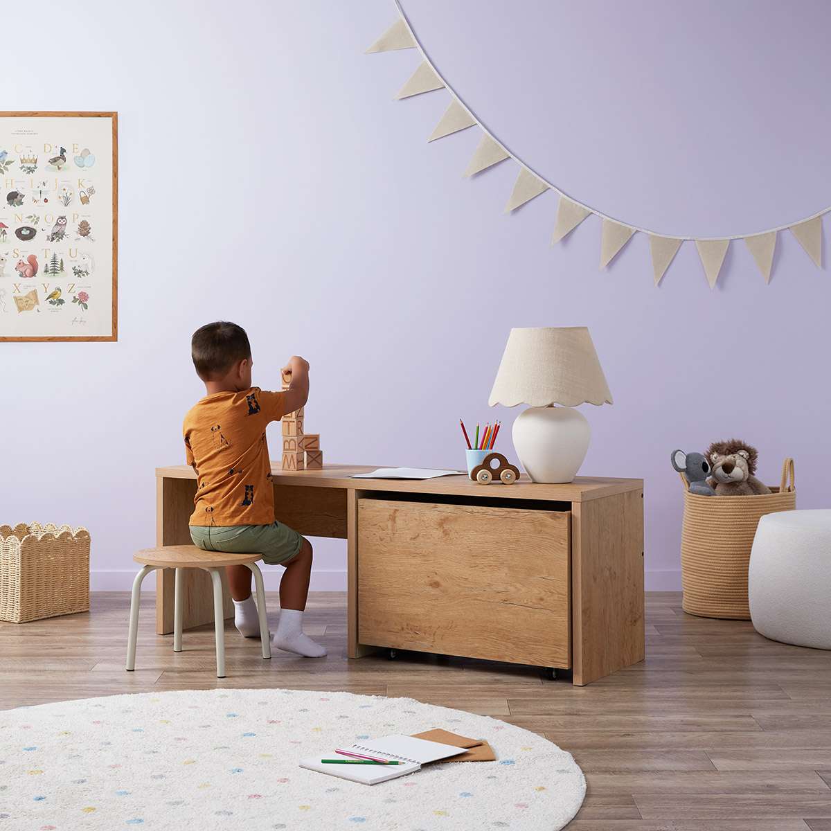 Mini Brixton Stool - Set of Two - Cream