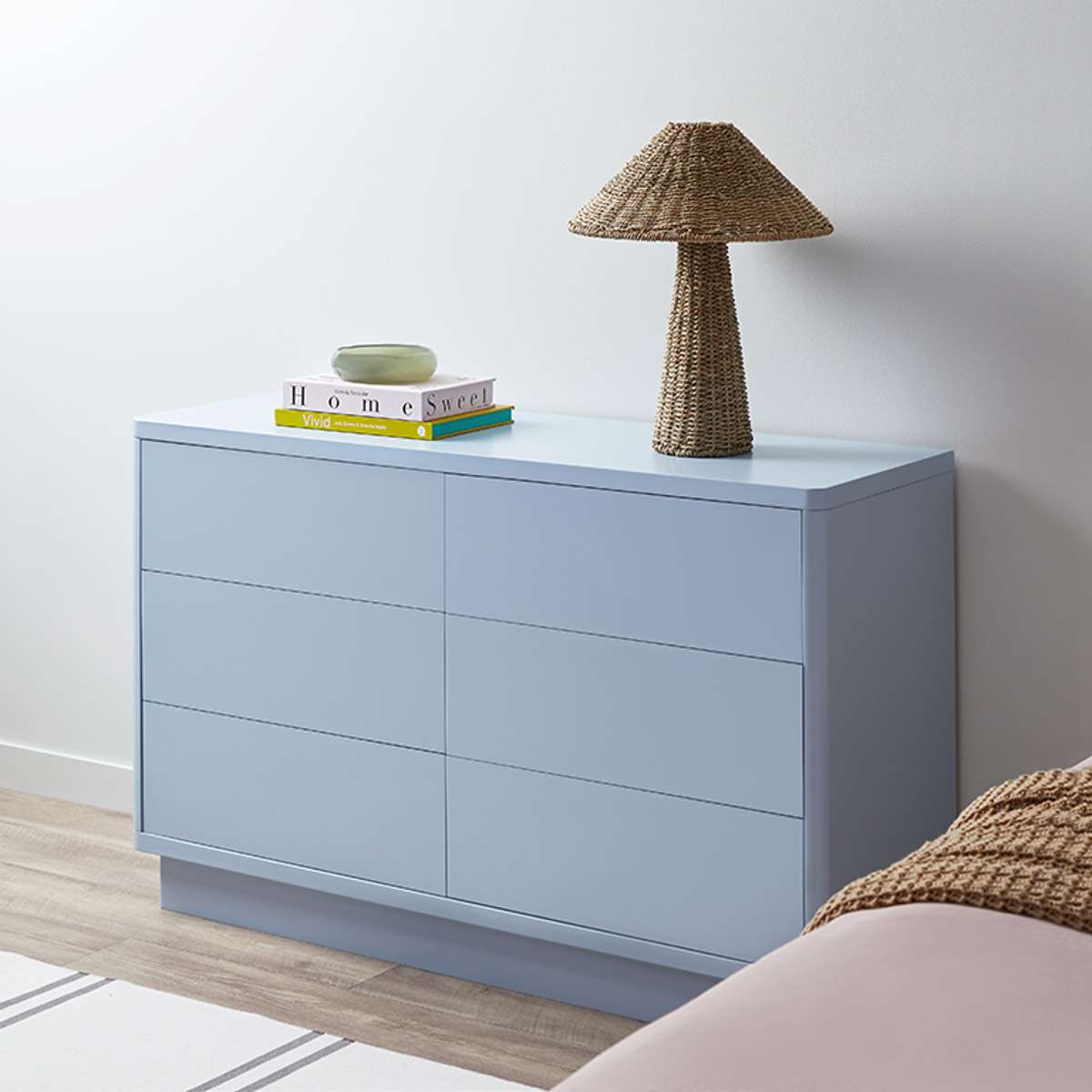 Oslo Six Drawer - Pale Blue
