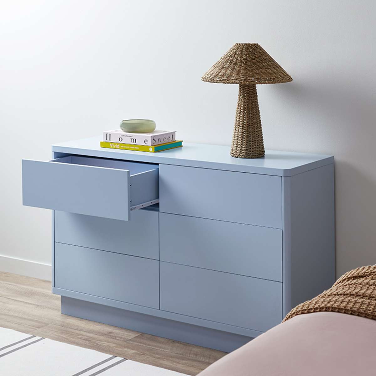 Oslo Six Drawer - Pale Blue