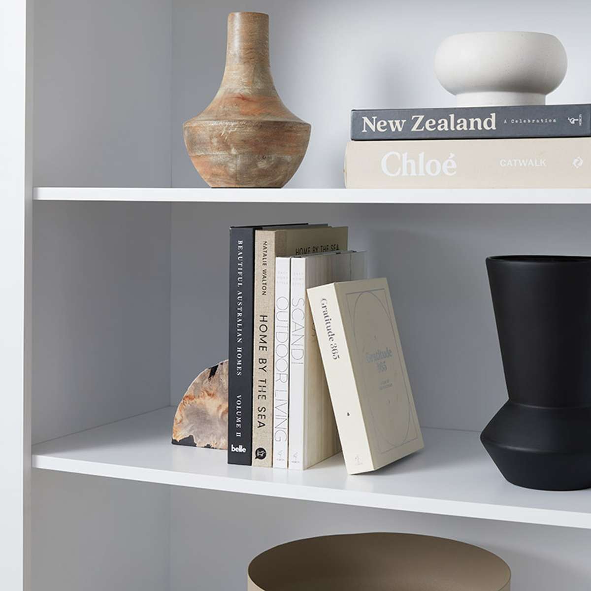 Santorini Tall Arched Bookcase - White