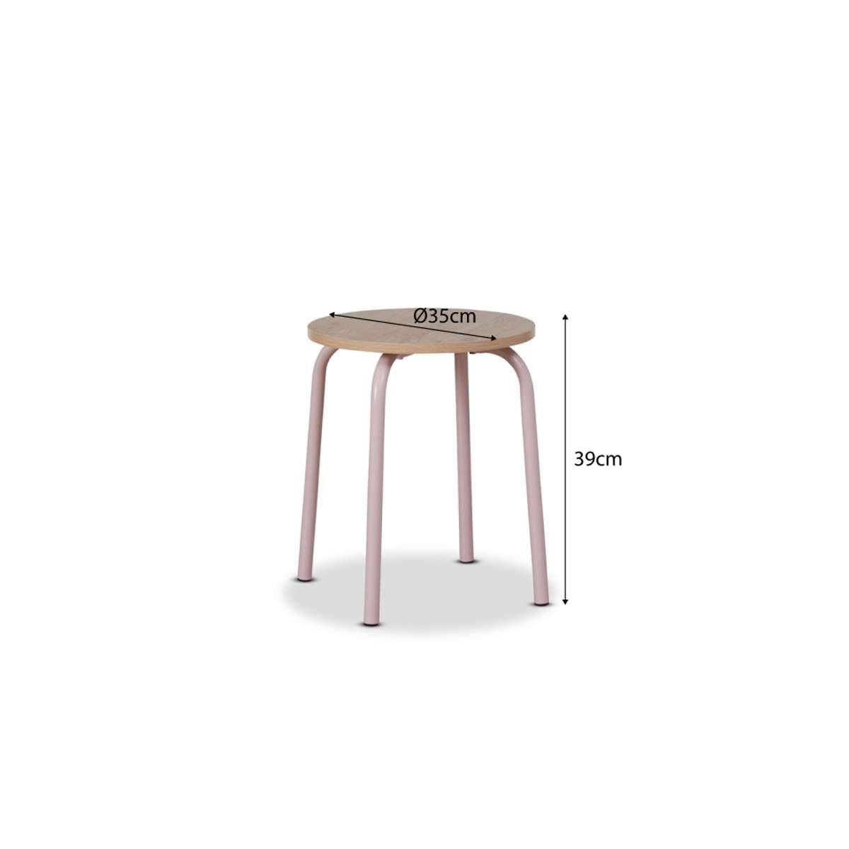 Mocka Junior Metal Desk and Stool - Pink