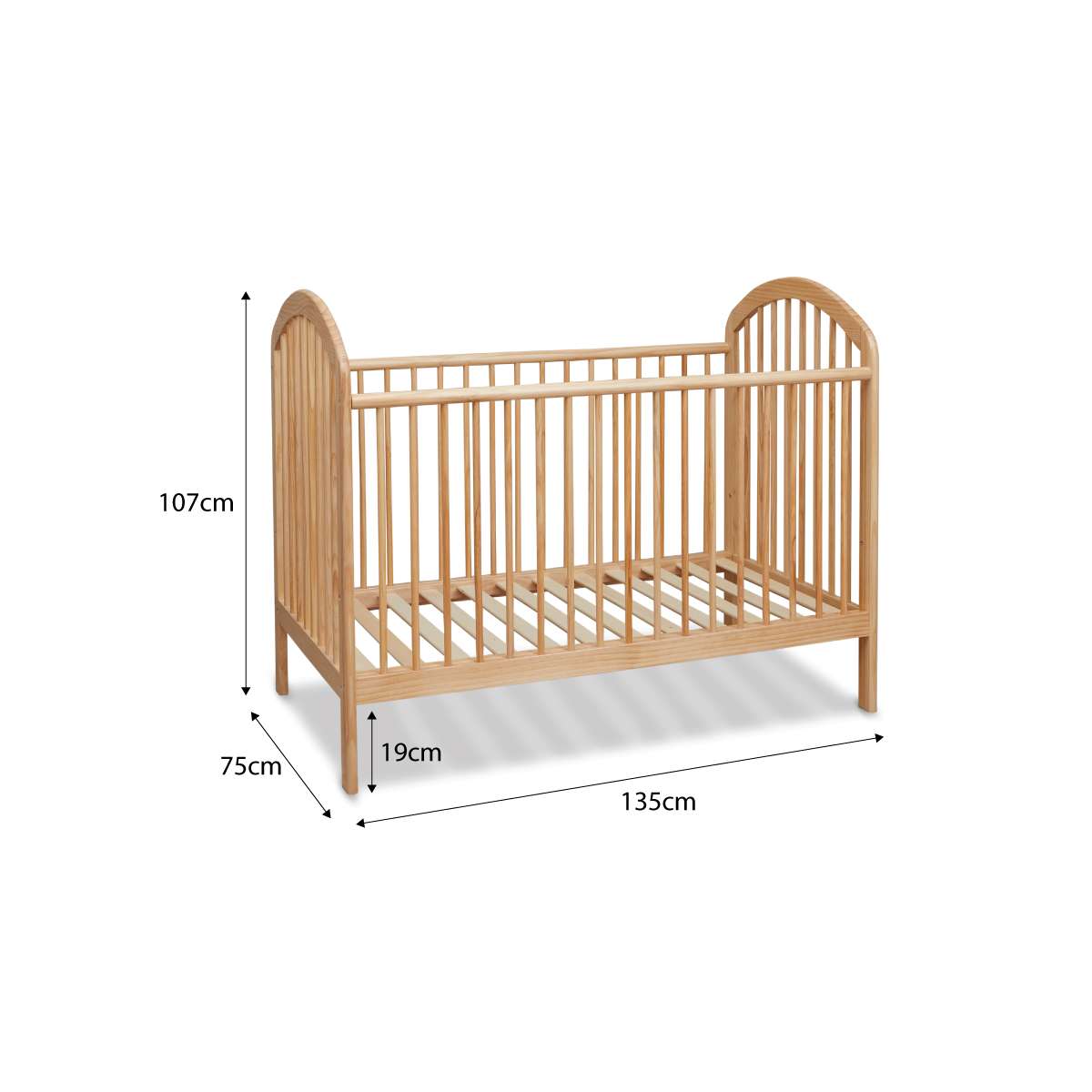 Archie Natural 3-in-1 Cot Conversion Bundle