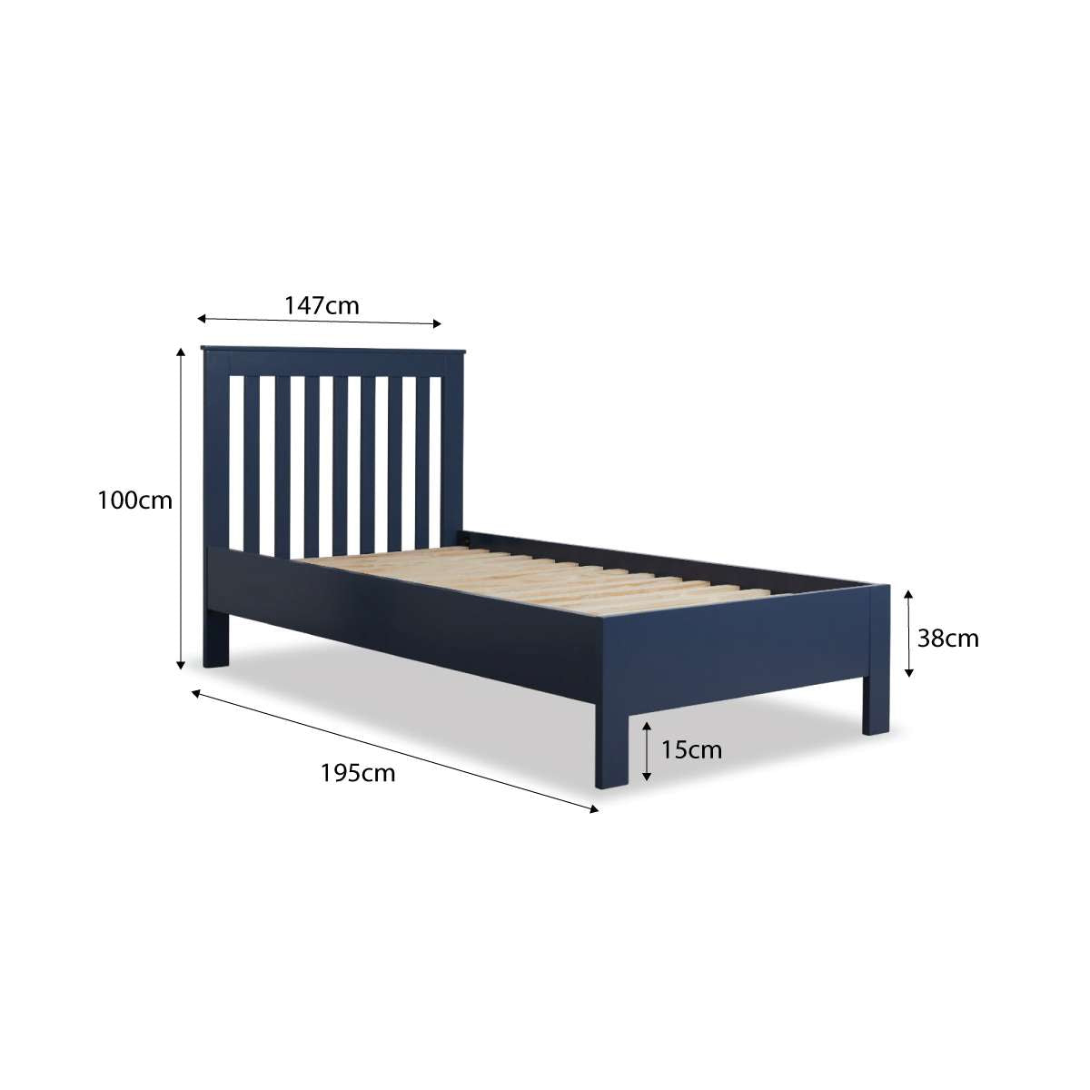 Hamptons Double Bed - Midnight