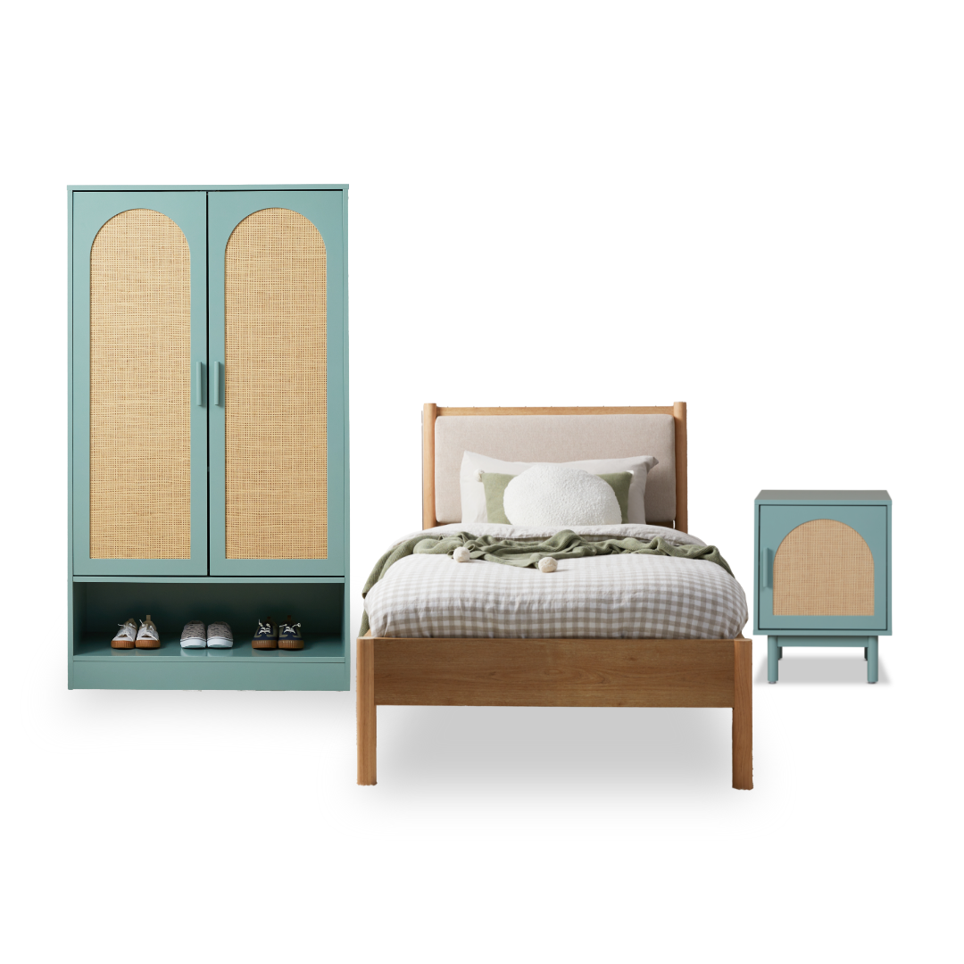 Blair Natural King Single Three Piece Bedroom Set