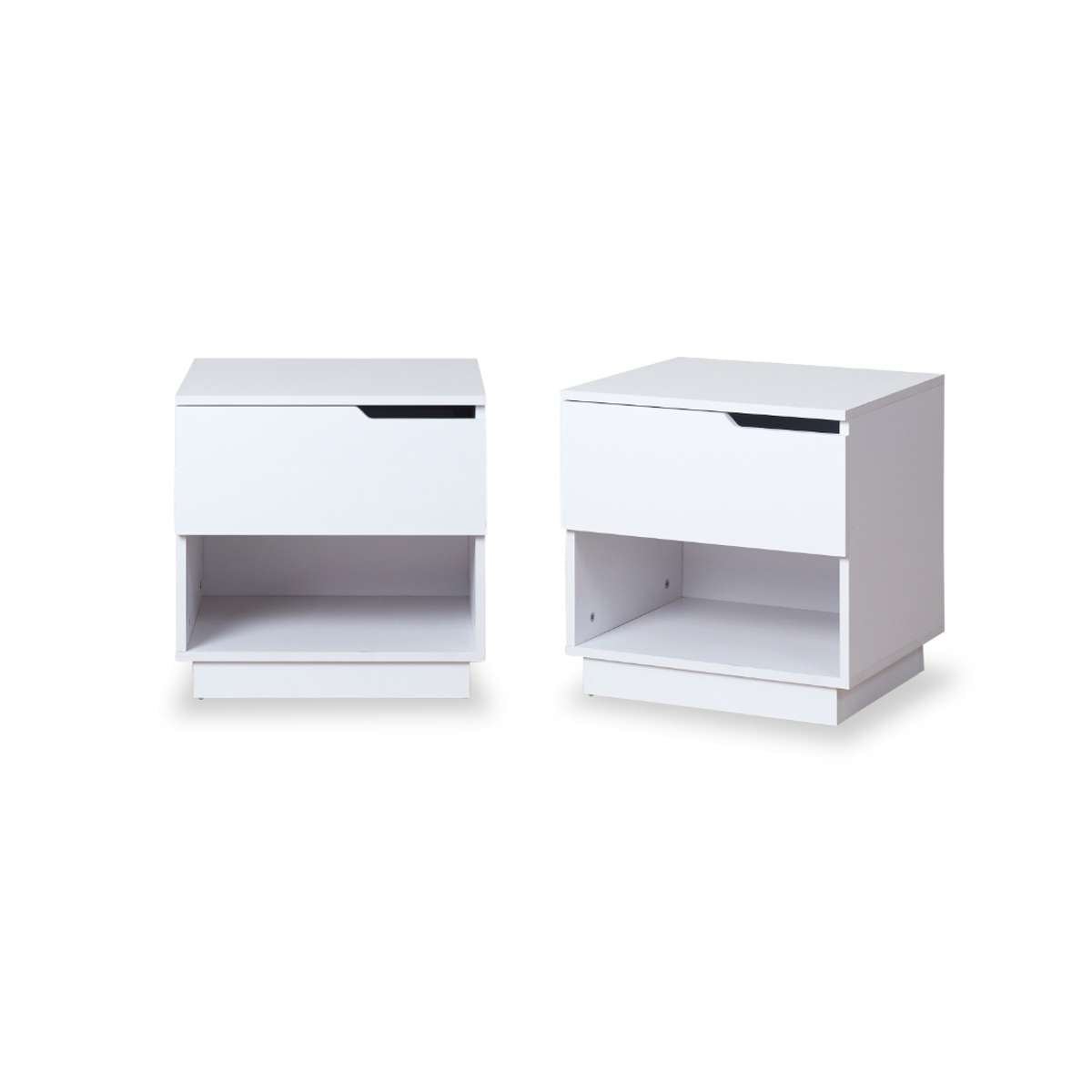 Zack Bedside Table - White Bundle