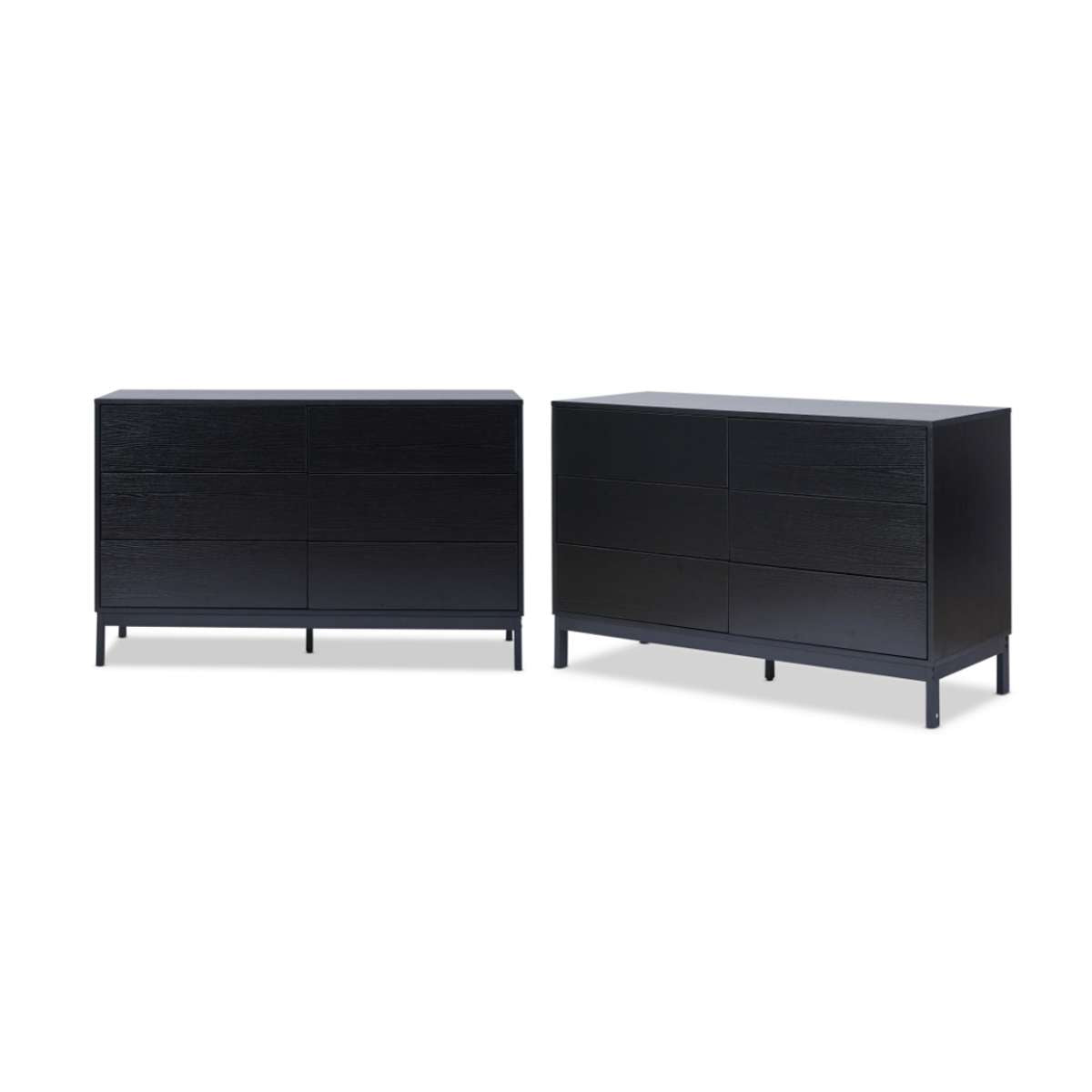 Zander Six Drawer - Black Bundle